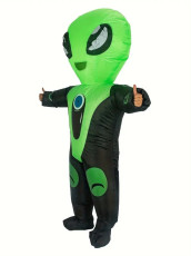 Kids Green &amp; Black Alien Inflatable